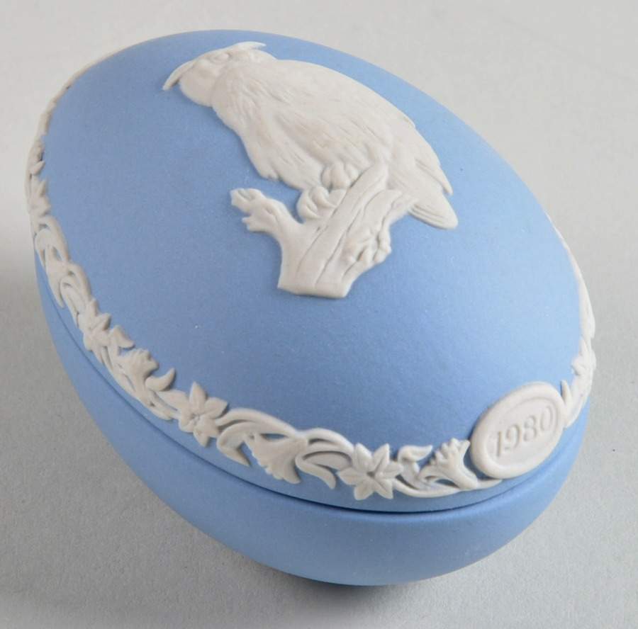 Easter Egg-Jasperware Owl - Boxed by Wedgwood-1