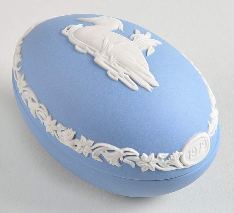 Easter Egg-Jasperware Tufted Duck - No Box by Wedgwood-1
