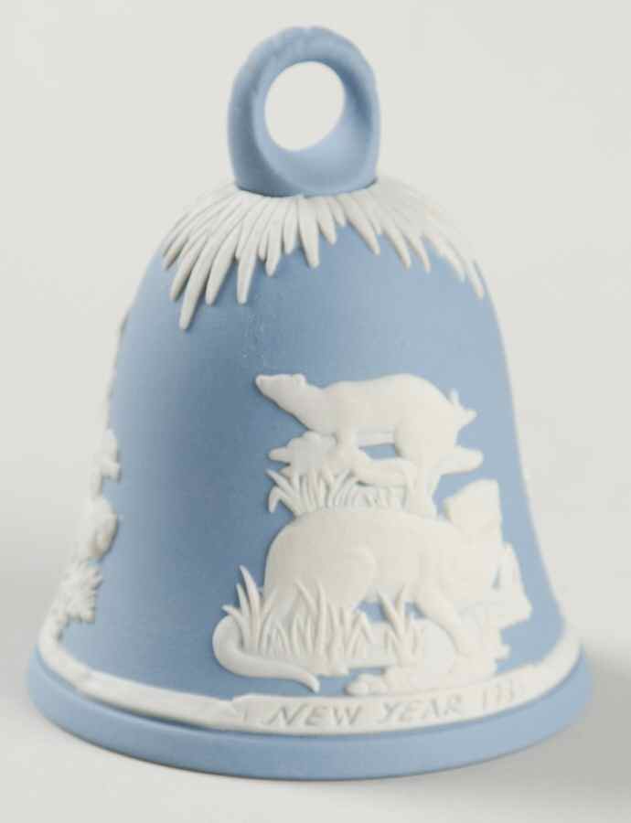 New Years-Bell-Jasperware Ermine - Boxed by Wedgwood-1