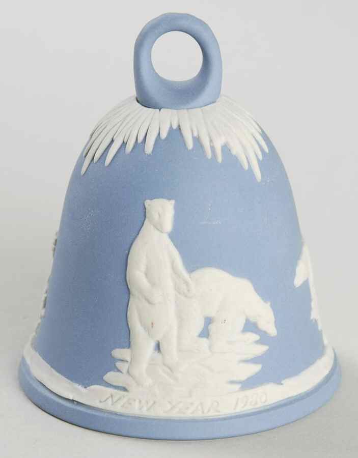 New Years-Bell-Jasperware Polar Bear - No Box by Wedgwood-1