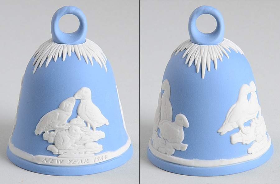 New Years-Bell-Jasperware Puffin - No Box by Wedgwood-1