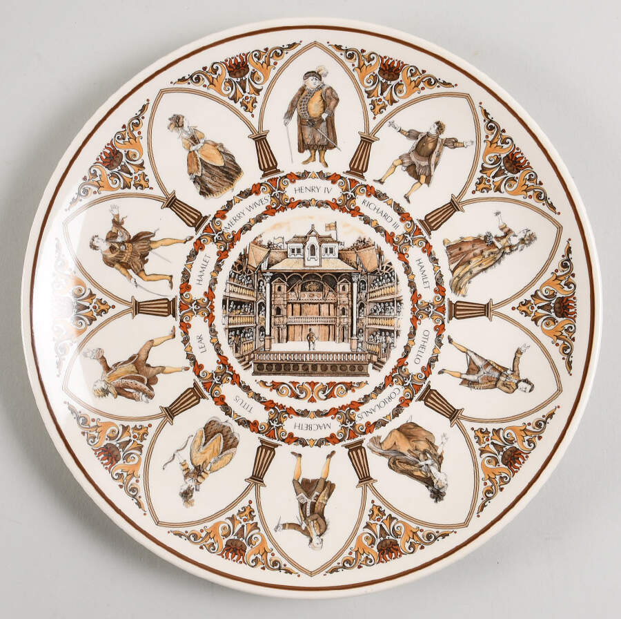 Wedgwood Single Release Plates Shakespeare Characters-All The World's A - Boxed by Wedgwood-1
