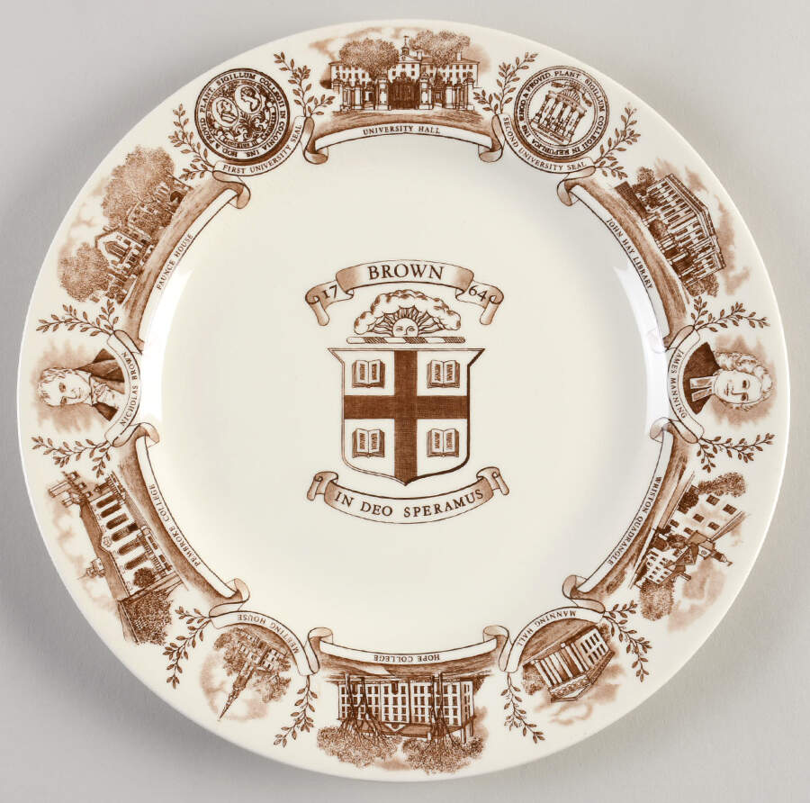 Wedgwood Single Release Plates Brown University Bicentennial - No Box by Wedgwood-1