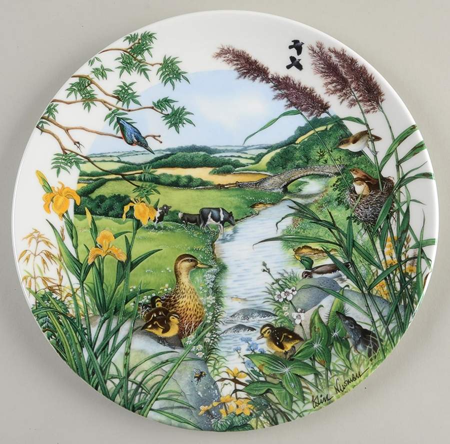 Country Panorama The Meandering Stream - No Box by Wedgwood-1