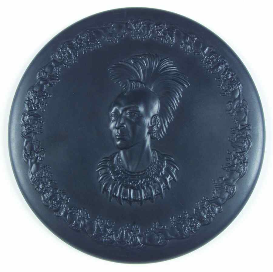 The First Americans-Basalt Chief Blackhawk - With Box by Wedgwood-1