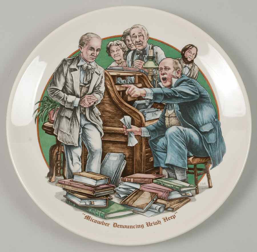 Remarkable World of Charles Dickens Micawber Denoucing Uriah Heep - No Box by Wedgwood-1