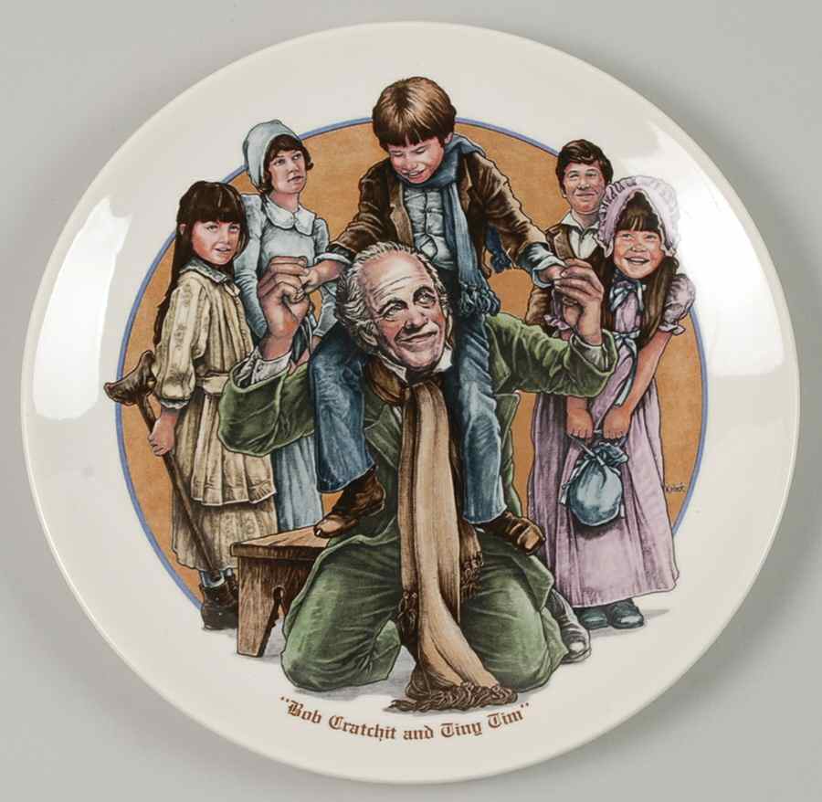 Remarkable World of Charles Dickens Bob Cratchit And Tiny Tim - Boxed by Wedgwood-1