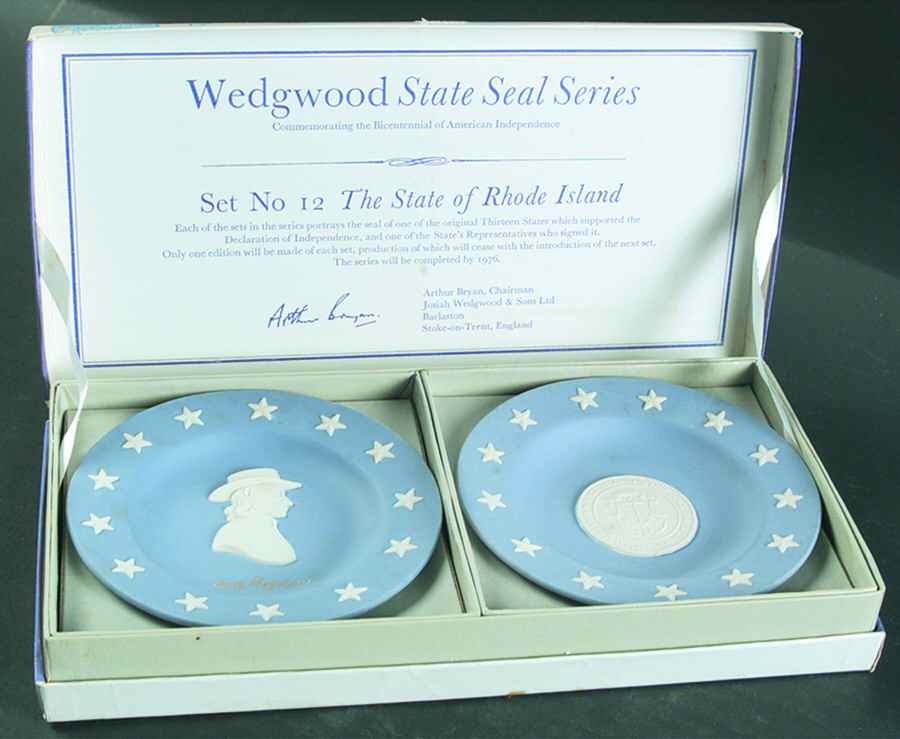 State Seal-State Signers Rhode Island-Stephen Hopkins - No Box by Wedgwood-1