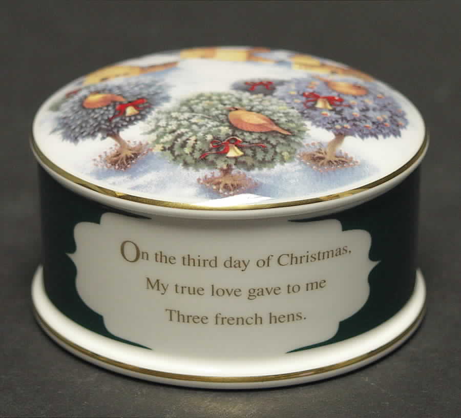 Twelve Days of Christmas 3 French Hens - Boxed by Wedgwood-1