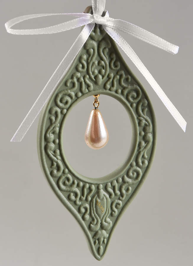 Millennium Gems Wisdom-Sage Green Jasper With Pearl - No Box by Wedgwood-1