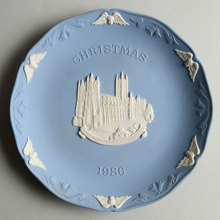 Cathedrals-Christmas Plates Canterbury Cathedral - No Box by Wedgwood-1