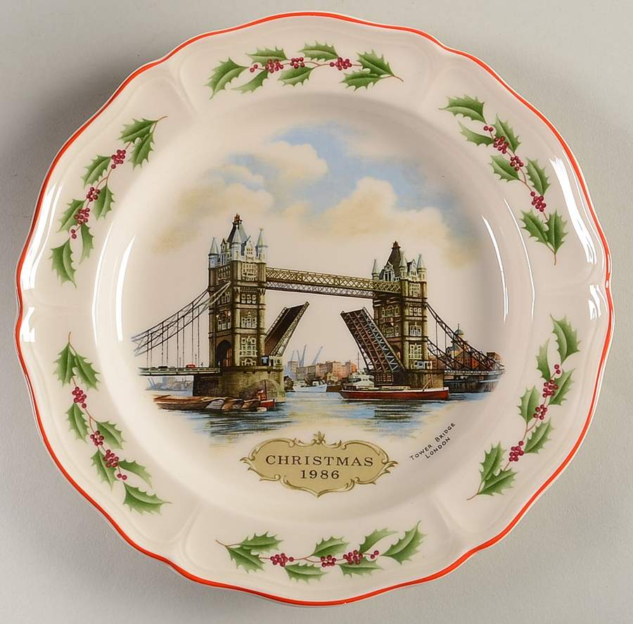 Christmas-Queen's Ware Tower Bridge - No Box by Wedgwood-1