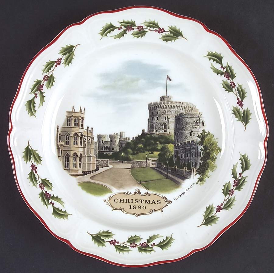 Christmas-Queen's Ware Windsor Castle - With Box by Wedgwood-1