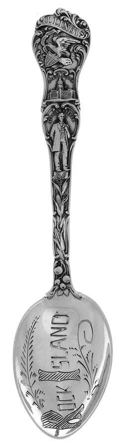 State Spoon Illinois-Lincoln Statue - No Box by Watson-1