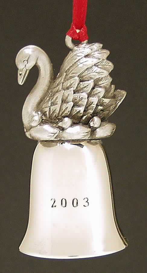 Twelve Days of Christmas-Mini Bell Seven Swans A Swimming - No Box by Wallace Silver-1