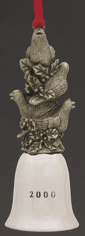 Twelve Days of Christmas-Mini Bell 4 Calling Birds - Boxed by Wallace Silver-1