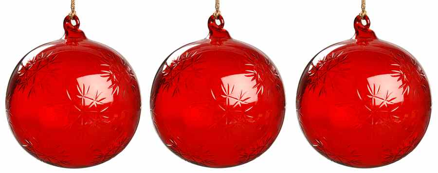 Marquis Collection Ornament Winter Celebrations-Set Of 3 - Boxed by Waterford Crystal-1