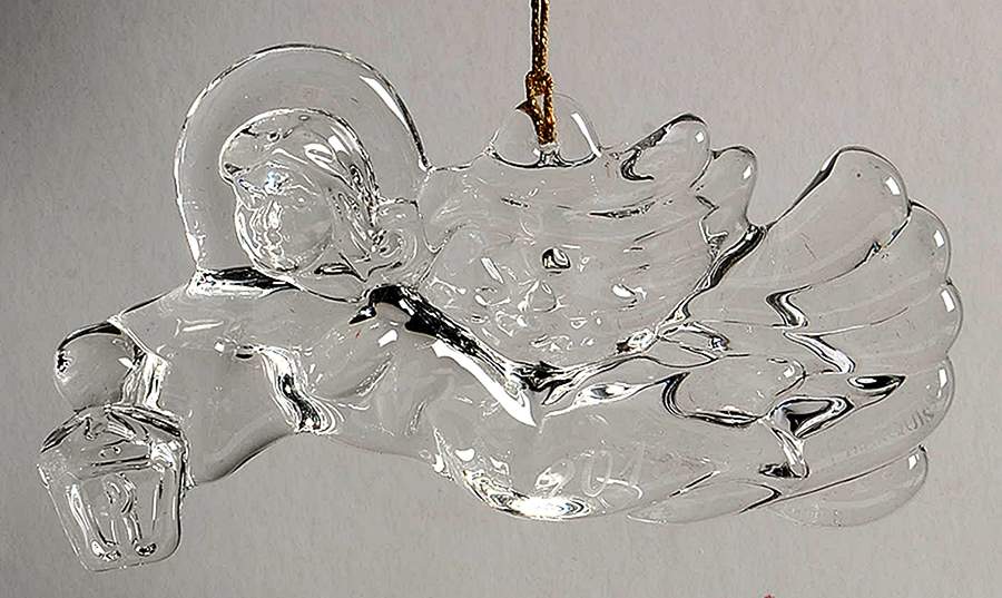 Marquis Collection Ornament Angel With Lantern-4 1/4"W - No Box by Waterford Crystal-1