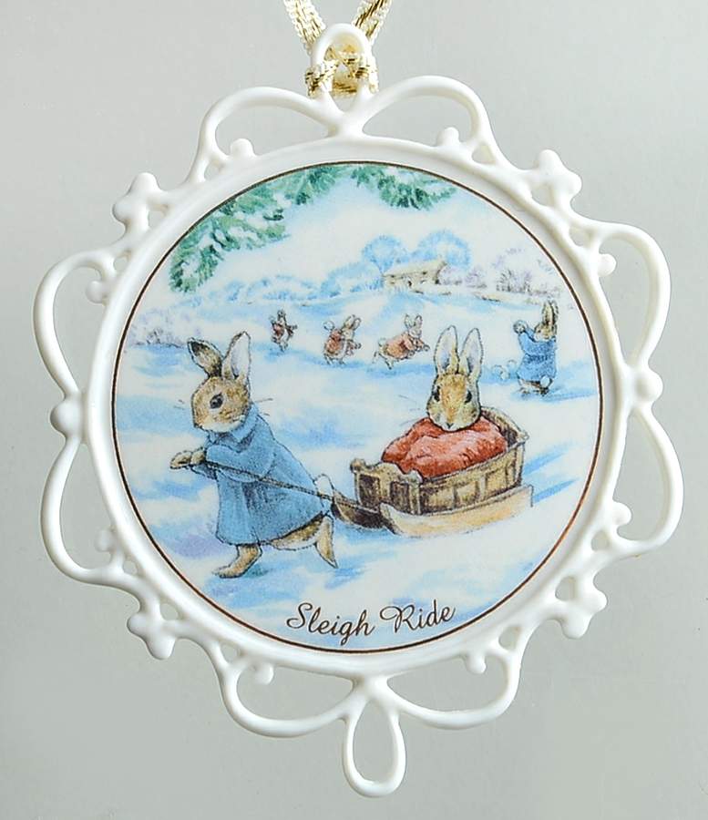 Peter Rabbit Ornament Sleigh Ride - Boxed by Wedgwood-1