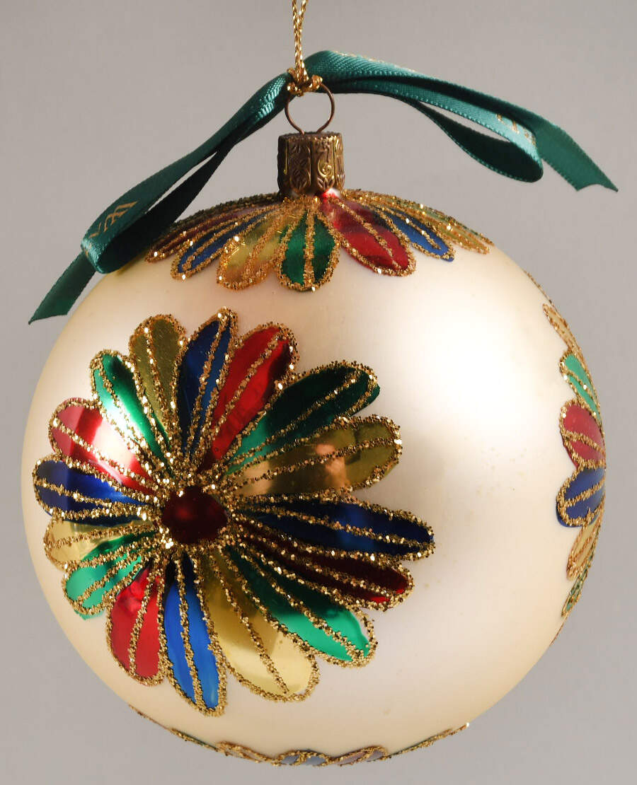 Multicolor on Champagne, White, Gold Starburst Ball - No Box by Waterford Crystal-1