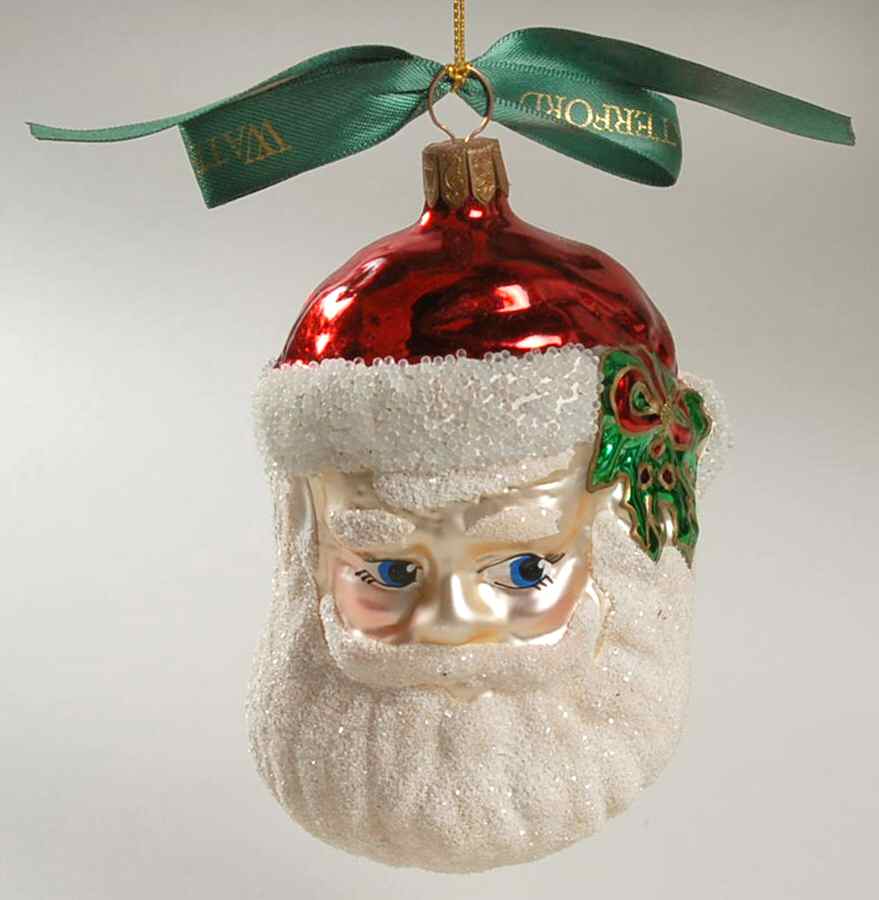 Holiday Heirloom Santa Ornaments Santa's Portrait - No Box by Waterford Crystal-1