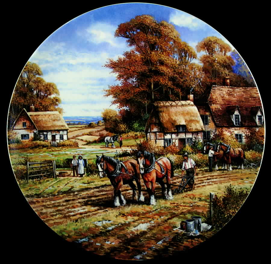 Four Seasons Autumn-Ploughing - No Box by Wedgwood-1