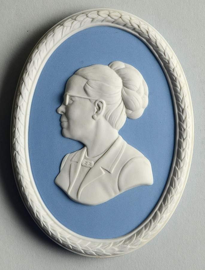 Jasperware Plaque-Personalities Dr. Janet Z. Briggs - No Box by Wedgwood-1