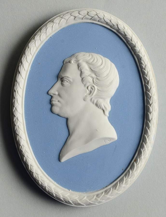 Jasperware Plaque-Personalities Carl Wilhelm Scheele - No Box by Wedgwood-1