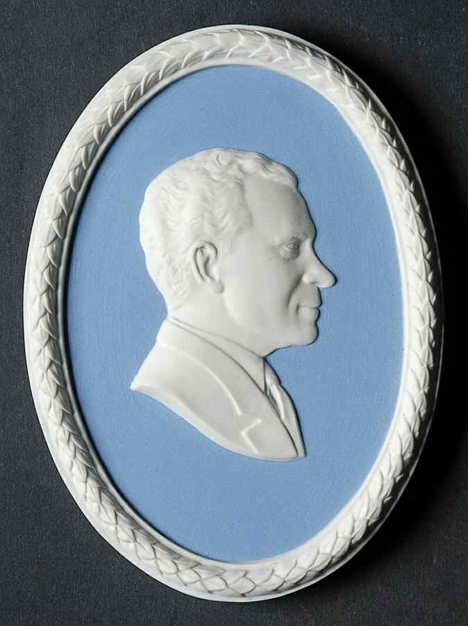 Jasperware Plaque-Personalities Richard M Nixon - No Box by Wedgwood-1
