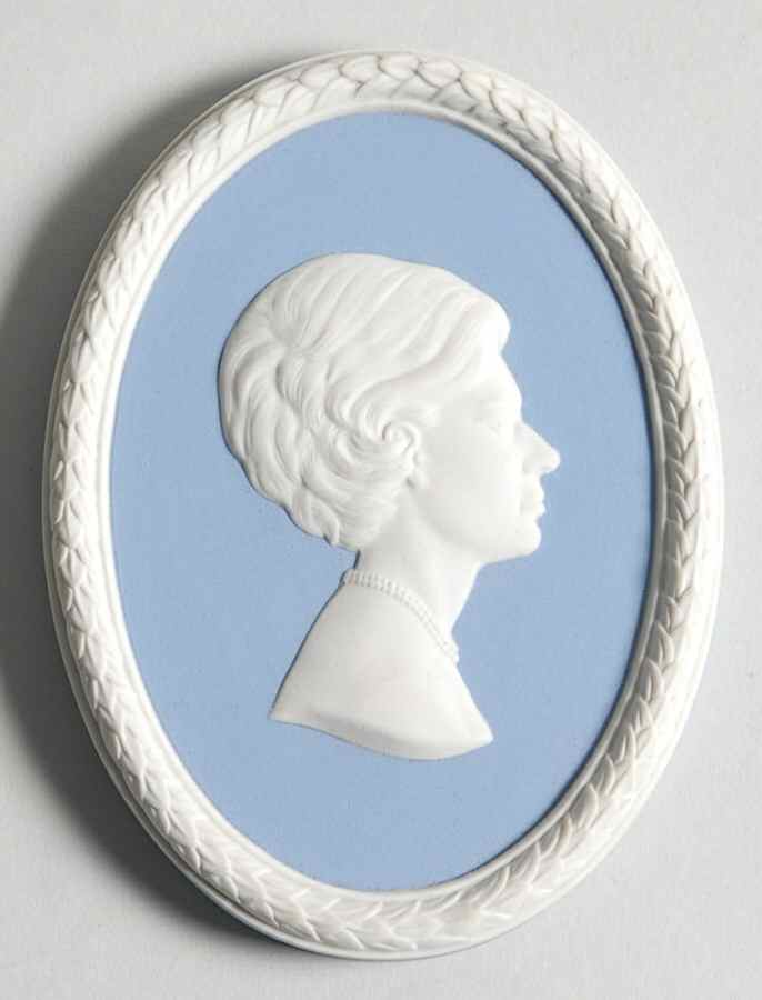 Jasperware Plaque-Personalities Princess Margaret - With Box by Wedgwood-1