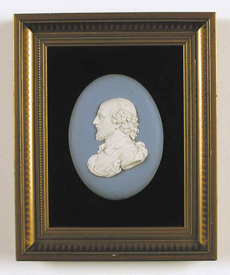 Jasperware Plaque-Personalities William Shakespeare-Framed - Boxed by Wedgwood-1