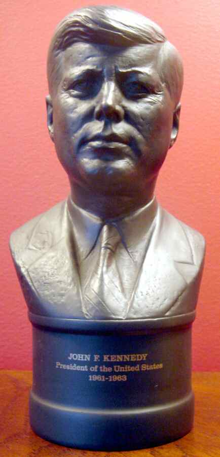 Black Basalt Bust John F Kennedy - Boxed by Wedgwood-1