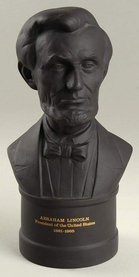 Black Basalt Bust Abraham Lincoln - Boxed by Wedgwood-1