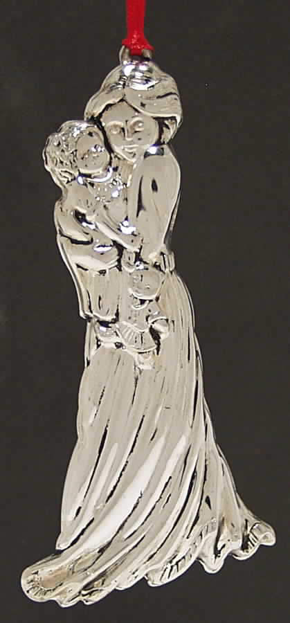 Wallace Christmas Ornament Mother And Child-Puff - No Box by Wallace Silver-1