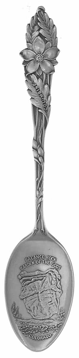 Colorado Columbine Souvenir Spoons Balance Rock-Garden Of The Gods - No Box by Watson-1