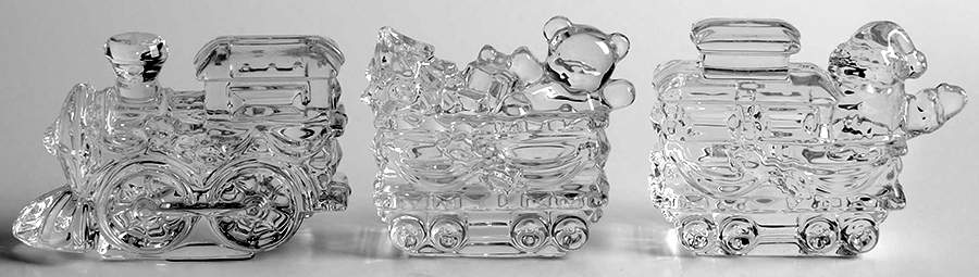 Marquis Christmas Train Christmas Train-Set Of 3 - No Box by Waterford Crystal-1
