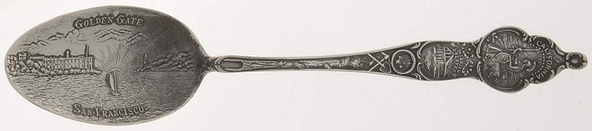 Sterling Souvenir Spoons California-Golden Gate San Francisco - No Box by Watson-1