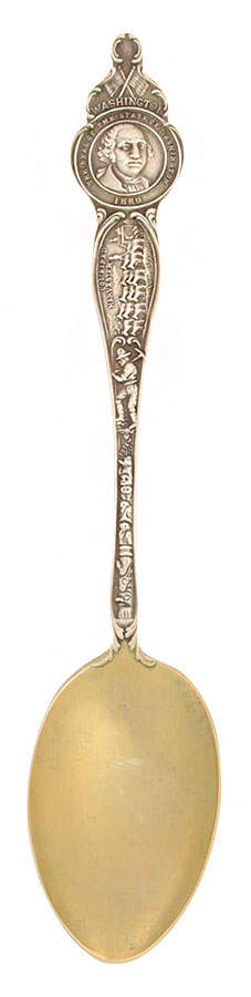 Sterling Souvenir Spoons Washington State- George Washington Hand - No Box by Watson-1