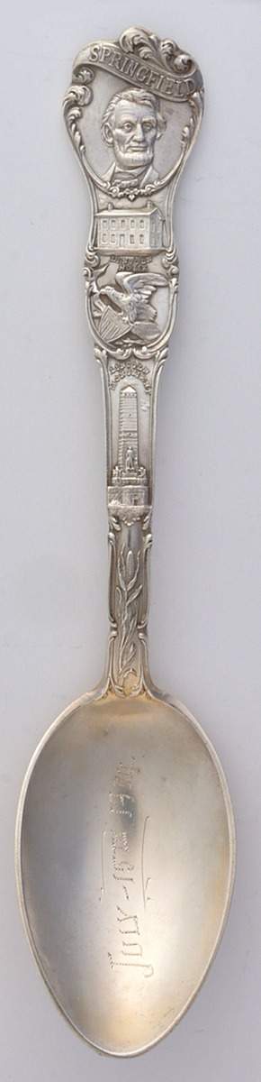 Sterling Souvenir Spoons Springfield-Lincoln Landmarks - No Box by Watson-1