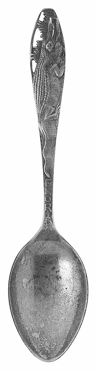 Sterling Souvenir Spoons Florida Alligator On Handle - No Box by Watson-1