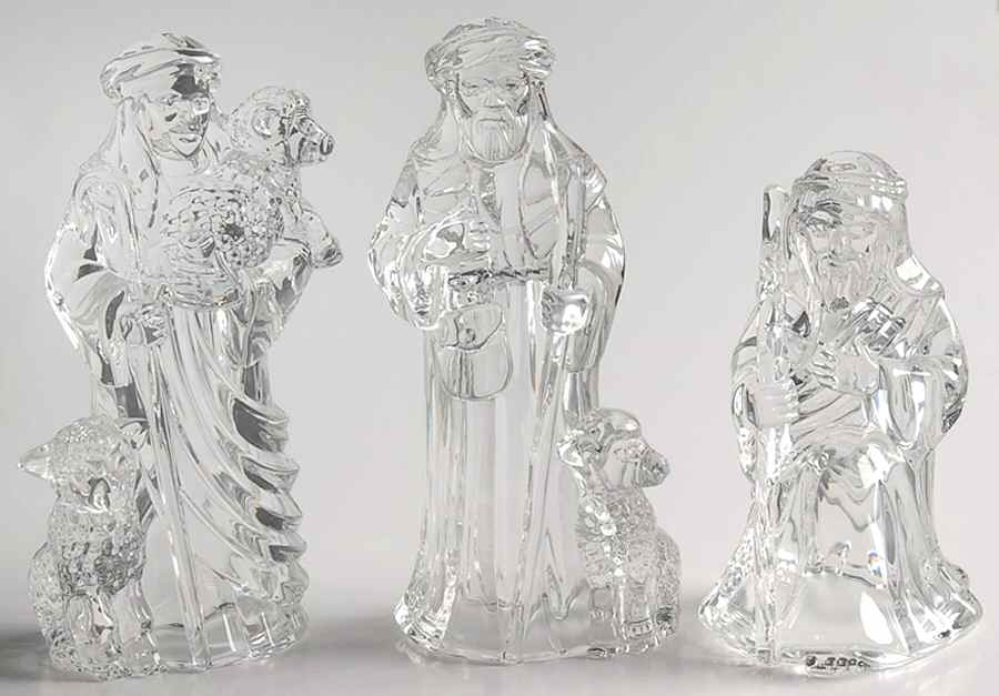 Marquis Nativity Shepherds And Sheep-Boxed Set Of 3 - Boxed by Waterford Crystal-1