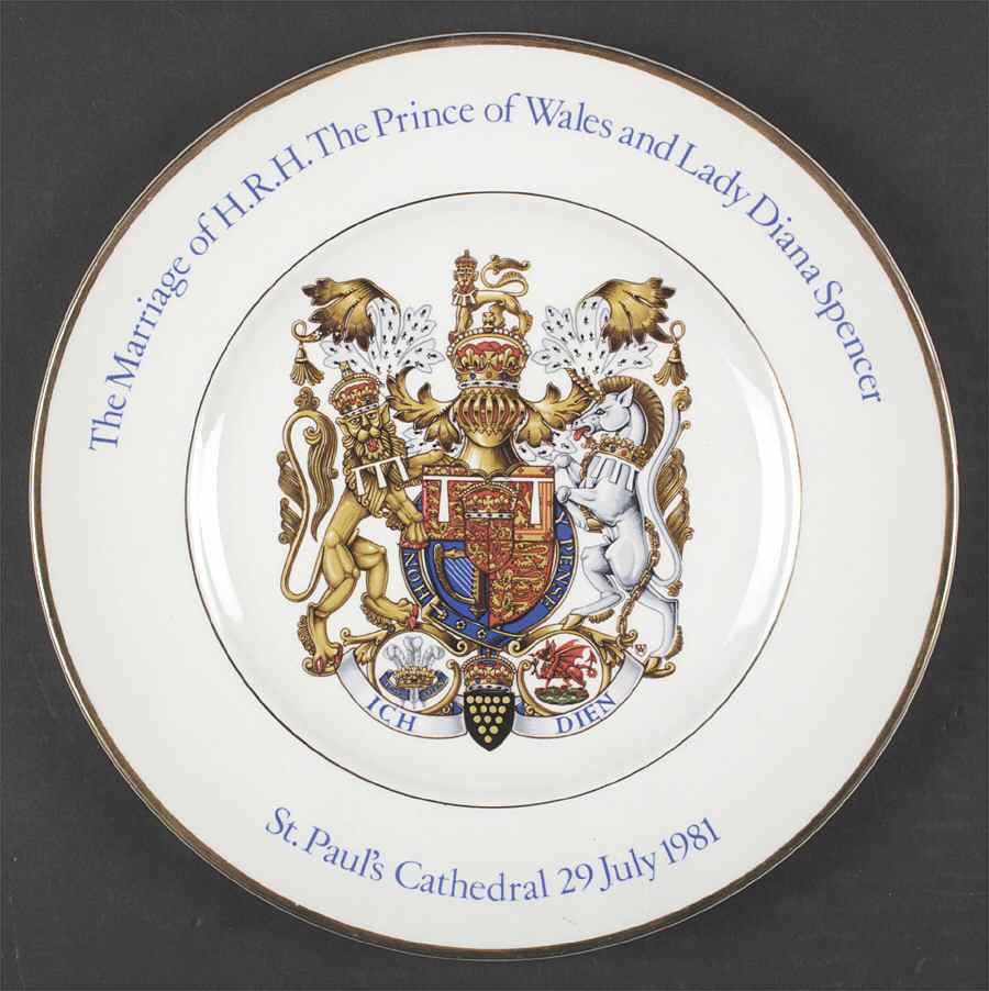 Wood & Sons Royalty Giftware Charles & Diana Wedding Plate - No Box by Wood & Sons-1