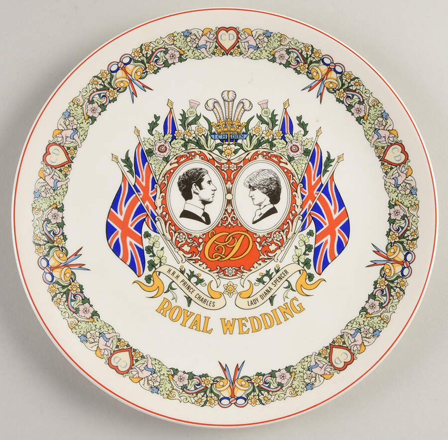 Wedgwood Royal Commemorative Giftware Charles & Diana Royal Wedding Plate - Boxed by Wedgwood-1