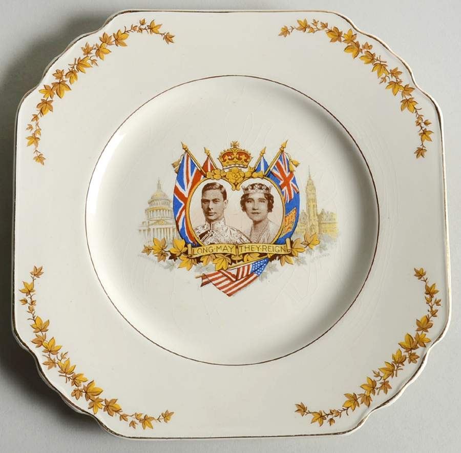 Wedgwood Royal Commemorative Giftware George Vi & Elizabeth Coronation Plate - Boxed by Wedgwood-1