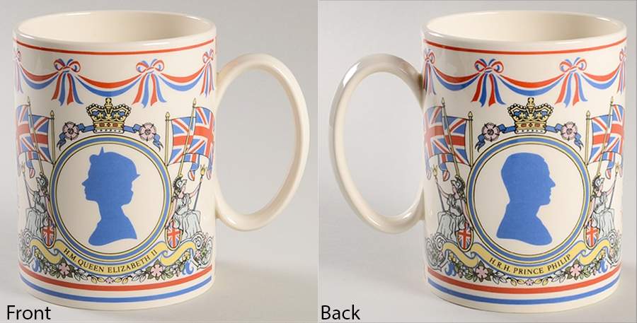 Wedgwood Royal Commemorative Giftware Queen Elizabeth Ii-Silver Jubi - No Box by Wedgwood-1