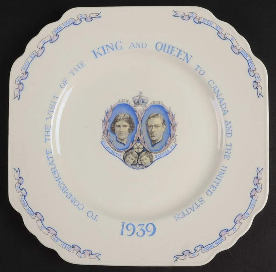 Wedgwood Royal Commemorative Giftware George Vi Visit Tocanada & Us Plate - Boxed by Wedgwood-1