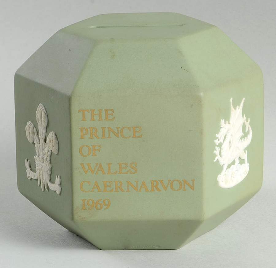 Wedgwood Royal Commemorative Giftware Prince Of Wales-Money Box Green - No Box by Wedgwood-1