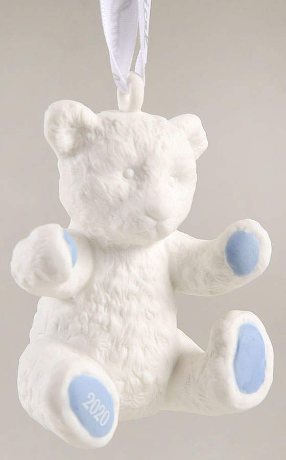 Baby's First Christmas Baby's 1st Teddy Bear - Blue - Boxed by Wedgwood-1