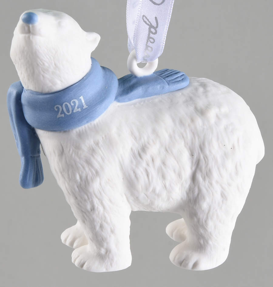 Baby's First Christmas Babys 1st Polar Bear- Blue - No Box by Wedgwood-1
