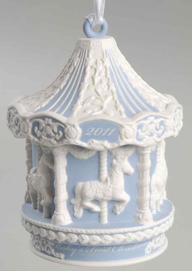 Baby's First Christmas Baby's First Carousel-Blue - No Box by Wedgwood-1
